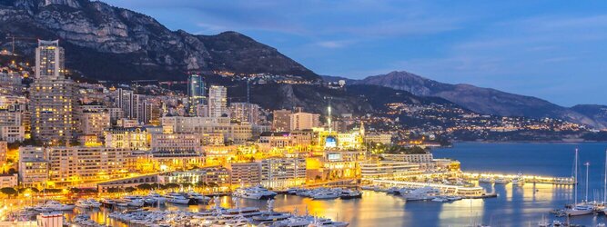 Trip Ferienhaus Reiseland Monaco - Genießen Sie die Fahrt Ihres Lebens am Steuer eines feurigen Lamborghini oder rassigen Ferrari. Starten Sie Ihre Spritztour in Monaco und lassen Sie das Fürstentum unter den vielen bewundernden Blicken der Passanten hinter sich. Cruisen Sie auf den wunderschönen Küstenstraßen der Côte d’Azur und den herrlichen Panoramastraßen über und um Monaco. Erleben Sie die unbeschreibliche Erotik dieses berauschenden Fahrgefühls, spüren Sie die Power & Kraft und das satte Brummen & Vibrieren der Motoren. Erkunden Sie als Pilot oder Co-Pilot in einem dieser legendären Supersportwagen einen Abschnitt der weltberühmten Formel-1-Rennstrecke in Monaco. Nehmen Sie als Erinnerung an diese Challenge ein persönliches Video oder Zertifikat mit nach Hause. Die beliebtesten Orte für Ferien in Monaco, locken mit besten Angebote für Hotels und Ferienunterkünfte mit Werbeaktionen, Rabatten, Sonderangebote für Monaco Urlaub buchen.